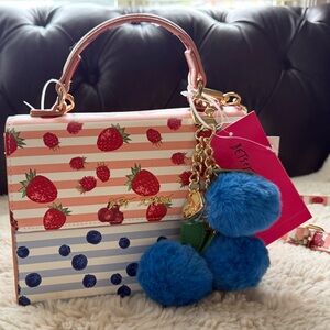 Betsey Johnson NWT Bag Strawberry Blueberry Charm